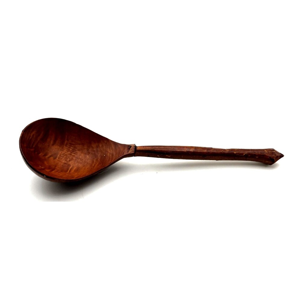 Vintage Mid Century Hand Carved Wooden Spoon Primitive Folk Art Rustic 8"